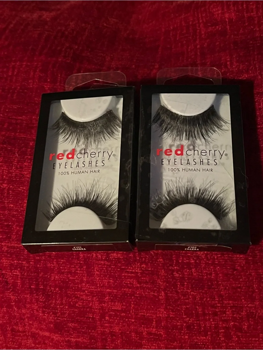 New Red Cherry False Eyelashes Duo — Black Dramatic Lashes
